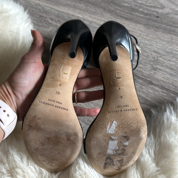 Sigerson Morrison Black Leather Sandals size 6.5
